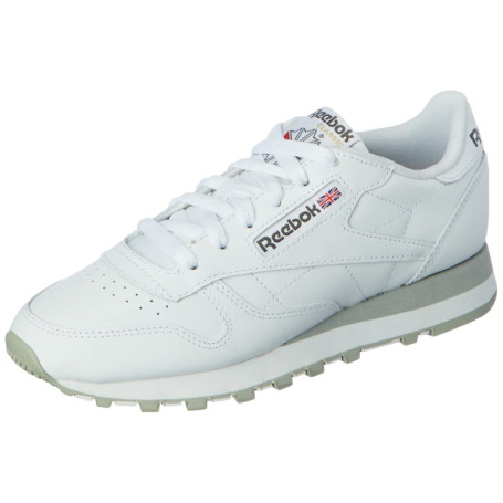 Baskets Reebok Classic Leather Blanches et Grises pour Femme - Confort et Style