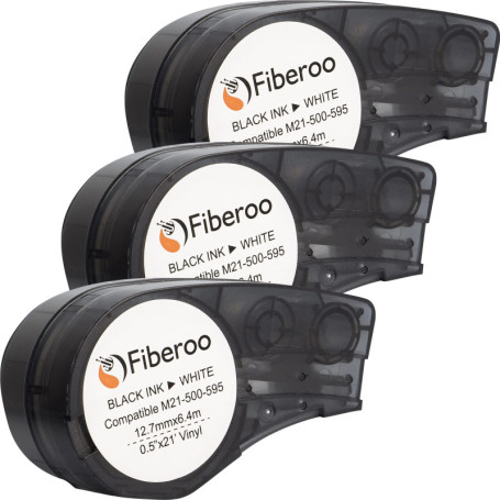 Recharge Ruban Étiquette Adhésive Vinyle FIBEROO pour BMP21 - Lot de 3