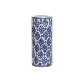Porte-Parapluie Rond en Porcelaine avec Décoration Arabesque Bleue et Blanche - DRW