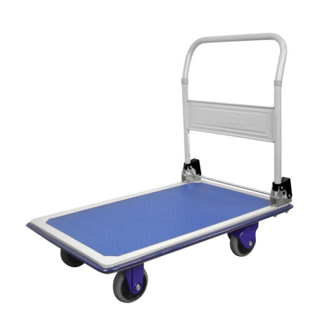 Chariot de Manutention Pliable WONDAY - Capacité 300 kg, Gris et Bleu