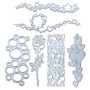 Set de 6 Matrices de Découpe Métal pour Scrapbooking - Thème Amour et Étoiles