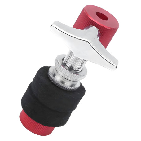 Embrayage Hi-Hat Rouge et Noir pour Batterie Jazz - Accessoire Durable