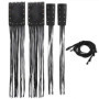Couvercle de Gland de Guidon en Cuir Synthétique Noir pour Moto
