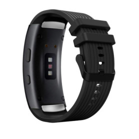 Bracelet Sport en Silicone MoKo pour Samsung Gear Fit 2 et Fit 2 Pro - Noir