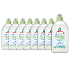 Rainett Baby - Nettoyant Écologique pour Biberons et Accessoires Bébé - Pack de 8 Flacons 500 ml
