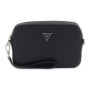 Sacoche GUESS Milano en Simili Cuir Noir avec Bandoulière Réglable