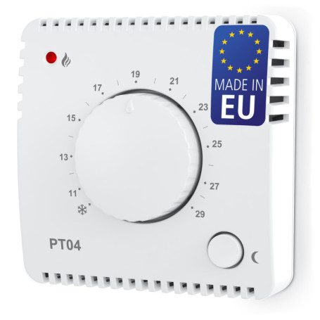 Thermostat d'Ambiance Elektrobock PT04 Blanc - Contrôle Précis du Chauffage