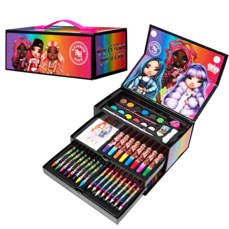 Coffret de Dessin Rainbow High 40 Pcs - Kit Coloriage Enfant