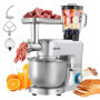 VEVOR Robot Pâtissier 6 L avec Hachoir et Blender 1,5 L - 1500 W