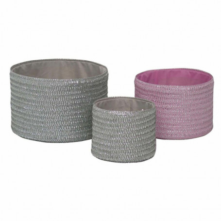 Set de basket DKD Home Decor polypropylène (3 pcs) (27 x 27 x 17 cm) 49,99 €