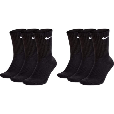 Nike Chaussettes Everyday Cushioned Crew - 6 Paires Confort Noir