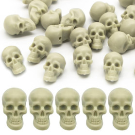 80 Mini Crânes en Plastique pour Halloween - Décorations Effrayantes