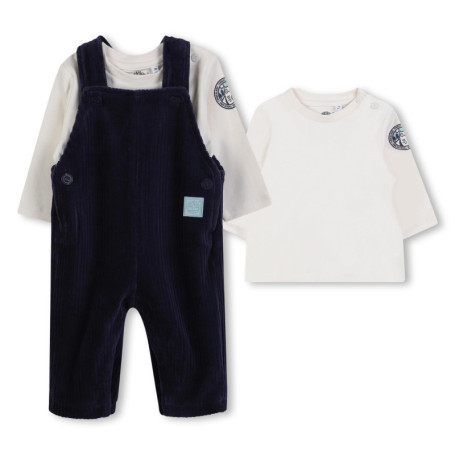 Ensemble Timberland Garçon en Bleu Indigo avec Tee-shirt et Salopette