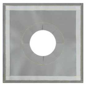 Cric Ignifuge FLASLD pour Réchaud de Tente - 30x30 cm avec Trou Extensible