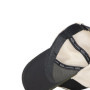 Casquette Trucker Ajustable Von Dutch en Velours Noir et Beige