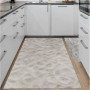 Tapis Vinyle Antidérapant Sable Marin - Design Numérique Beige pour Salon et Cuisine