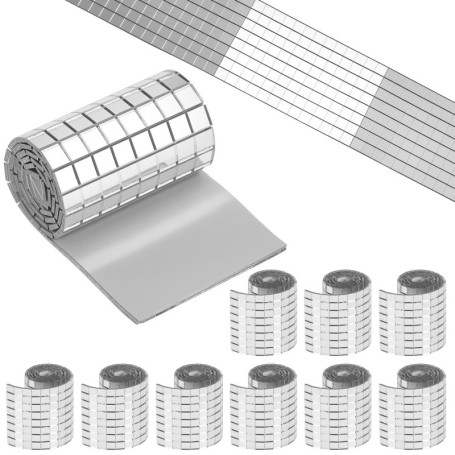 Carreaux de Mosaïque Autocollants Argentés - 4720 Pièces pour Décoration Murale