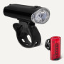 Kit d'Éclairage LED pour Vélo Amazon Basics - Phare 100 Lumens et Feu Arrière Étanche