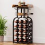 Étagère à vin Yorbay pour 15 bouteilles avec porte-verres - Support décoratif pour cuisine et bar