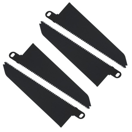 Jeu de 4 Lames de Scie Alternative en Acier au Carbone - Compatible Bois et Plastique