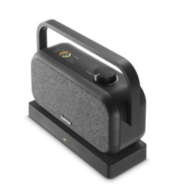 Enceinte TV Bluetooth Hama avec Station de Charge - Son Stéréo Portable Noir