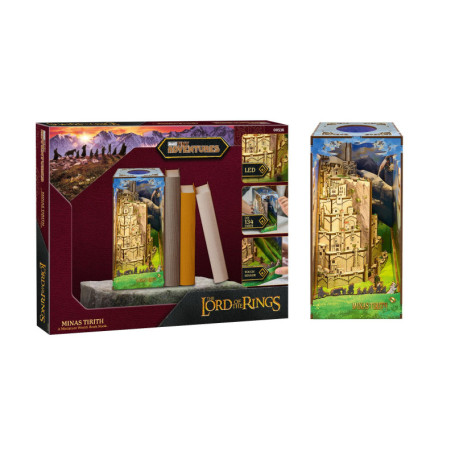 Serre-Livres Le Seigneur des Anneaux - Diorama 3D en Bois avec LED