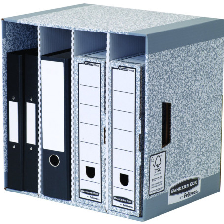 Modules de Rangement Empilables Bankers Box - Lot de 5 Gris
