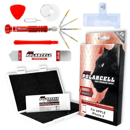 Batterie PolarCell pour iPhone 4 et 4G - 1550mAh avec Kit d'Outils