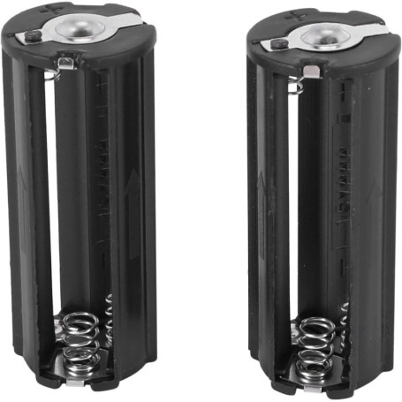 Happysnow Lot de 2 supports de piles AAA noirs