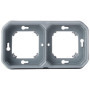 Support Plaque Étanche 2 Postes Plexo Legrand - Montage Horizontal ou Vertical