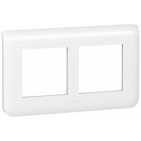 Plaque de finition Mosaic Legrand pour rénovation 2x2 modules - Blanc