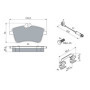 Plaquettes de Frein Avant Bosch BP995 - Jeu de 4 avec Accessoires