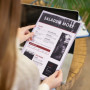 Lot de 24 Protège-Menus en Vinyle Transparent Double Face - Risch