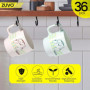 Zuvo Lot de 36 Crochets de Plafond Noir - Idéal pour Suspendre Plantes et Ustensiles