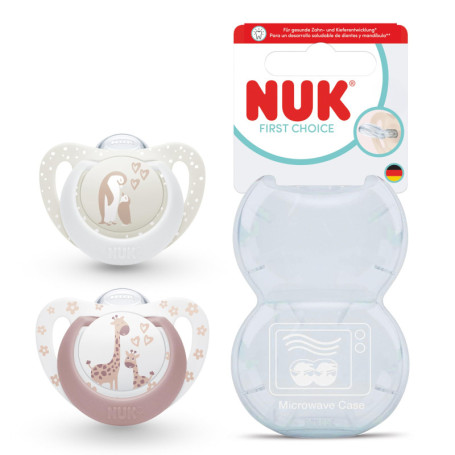 Sucettes NUK First Choice pour Bébé 0-6 Mois - Lot de 2
