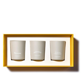 Coffret de Noël L'OCCITANE - Trio de Bougies Parfumées Amande, Cocon de Sérénité et Verveine