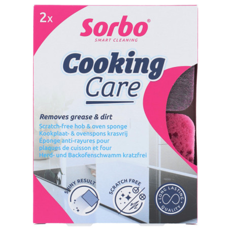 Éponge Cuisine Sorbo Cooking Care - Nettoyage Anti-Rayures avec Savon Intégré