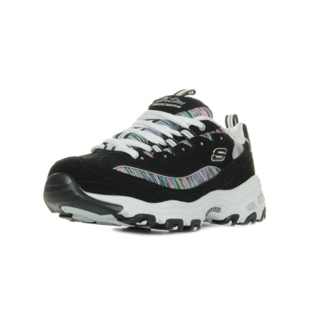 Skechers DLites Interlude - Chaussures de Sport Femme Noir Multicolore