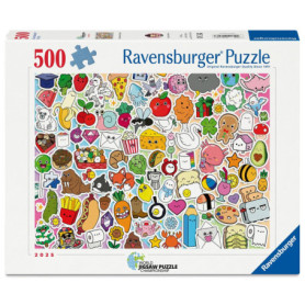 Puzzle Ravensburger 500 pièces - Stickers Kawaii pour Adultes et Enfants