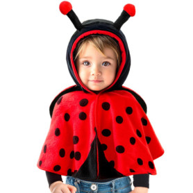 Poncho à Capuche en Peluche Coccinelle pour Enfant - Déguisement Carnaval