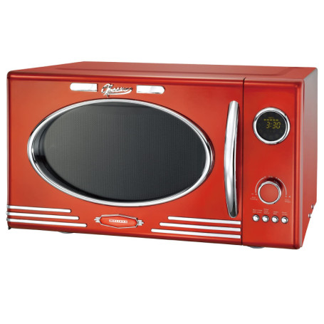 Four à Micro-Ondes Rétro Melissa 23L avec Fonction Grill - Rouge Métallisé