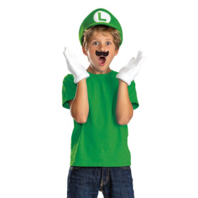 Déguisement Enfant Luigi Super Mario Bros - Salopette Bleue et Casquette Verte