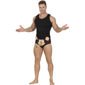 Slip Gorille Amusant pour Enterrement de Vie de Garçon - Noir