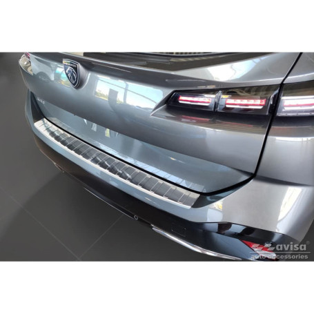 Avisa Protection de Seuil Arrière en Inox pour Peugeot 308 III SW 2021 - Argent