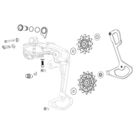Kit Galets de Dérailleur Arrière SRAM Eagle 12V GX AXS