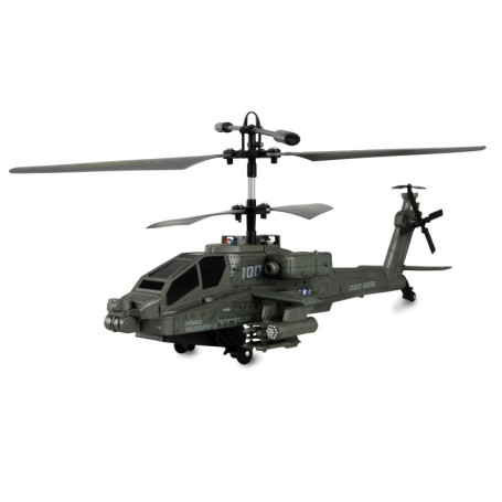 Hélicoptère Coaxial Apache AH-64 RTF avec Télécommande - Vert Foncé