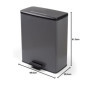 Poubelle à Pédale Curver 65L - Design Élégant en Gris