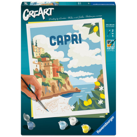 Ravensburger CreArt Peinture par Numéros - Capri 24x30 cm pour Adultes