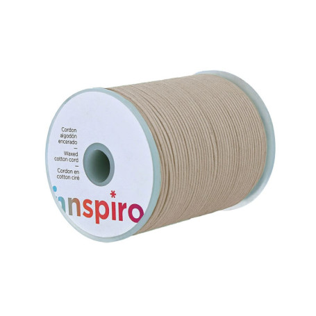 Cordon en Coton Ciré Fin Sable 0,5 mm - 100 m INNSPIRO