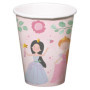 Lot de 8 gobelets décoratifs princesse rose pour anniversaire